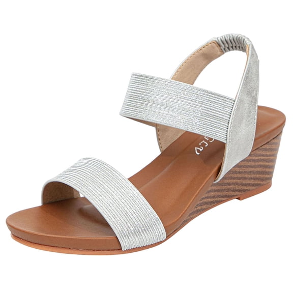 HBGVBA Womens Summer Sandals Bohemian Style Wedge Heel Mule Outdoor Vacation Casual Stylish Comfortable Versatile Shoes 36