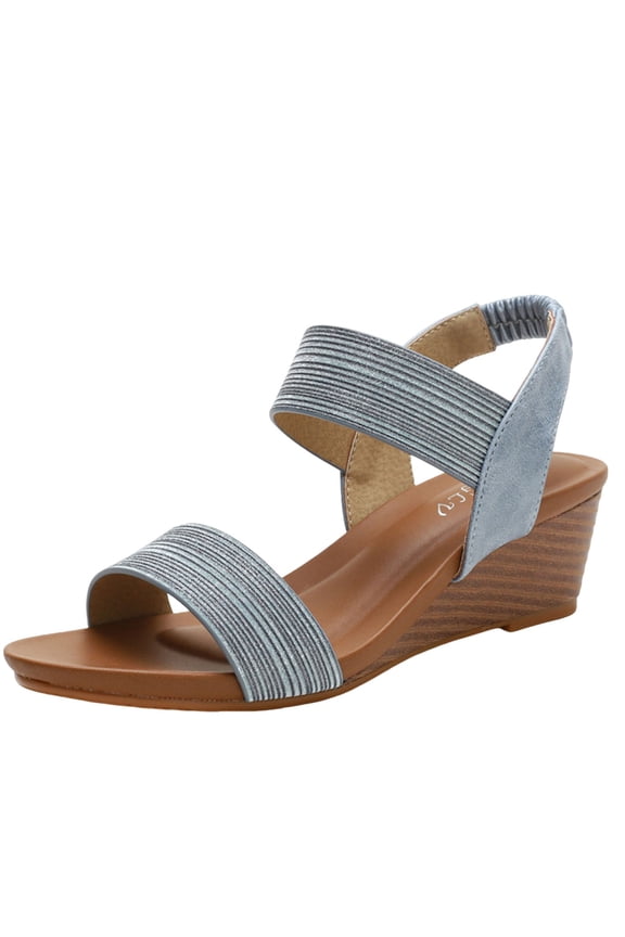 Womens Summer Sandals Bohemian Style Wedge Heel Mule Outdoor Vacation Casual Stylish Comfortable Versatile Shoes 37