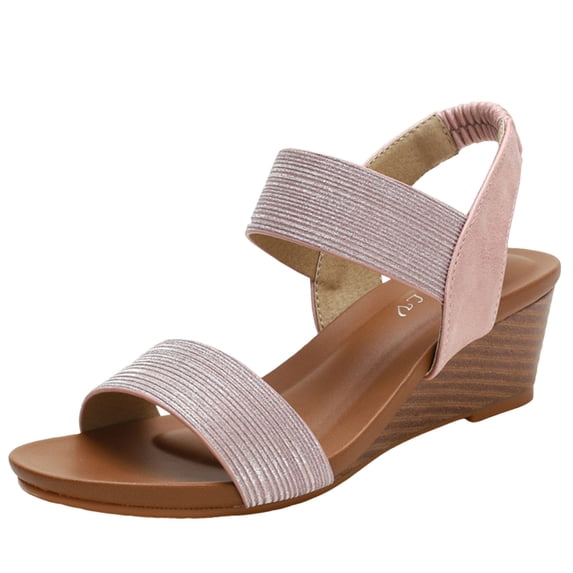 HBGVBA Womens Summer Sandals Bohemian Style Wedge Heel Mule Outdoor Vacation Casual Stylish Comfortable Versatile Shoes 40