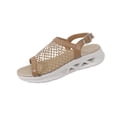 thumbnail image 1 of HBGVBA Womens Summer Sandals Comfortable Round Toe Open Toe Hollow Out Mesh Breathable One Strap Buckle Summer Shoes 43, 1 of 4