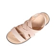 thumbnail image 1 of HBGVBA Womens Summer Sandals Solid Color Comfortable Breathable Round Toe Open Toe Crisscross Elastic Strap Flat Sole Summer Shoes 39, 1 of 4