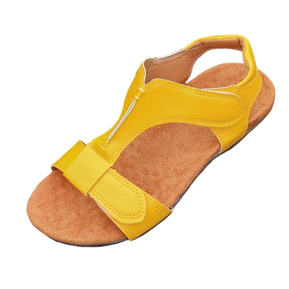 HBGVBA Womens Summer Sandals Summer Solid Color Fishes Mouth Versatile Low Cut Flat Sole Casual Outdoor Comfortable Daily Wear Shoes 41