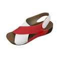thumbnail image 1 of HBGVBA Womens Summer Sandals Wedge Heel Contrast Color Breathable Thick Sole Summer Outdoor Versatile Shoes 36, 1 of 4