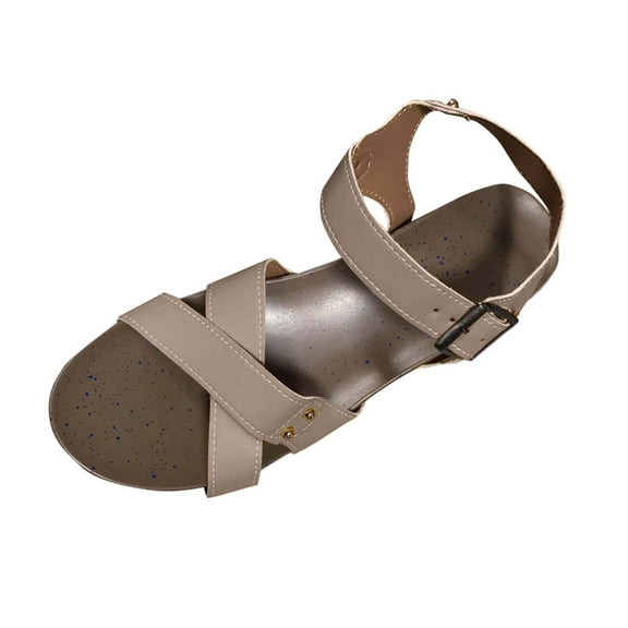HBGVBA Womens Summer Sandals Wrap One Strap Buckle Thick Sole Fishes Mouth Summer Casual Breathable Shoes 39