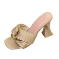 thumbnail image 1 of HBGVBA Womens Summer Slippers One Strap Metal Buckle Breathable Toe Open Toe Summer Shoes 39, 1 of 4