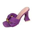thumbnail image 1 of HBGVBA Womens Summer Slippers One Strap Metal Buckle Breathable Toe Open Toe Summer Shoes 40, 1 of 4