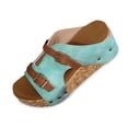 thumbnail image 1 of HBGVBA Womens Summer Slippers Thick Sole Wedge Heel Summer Versatile Casual Stylish Lightweight Outdoor Shoes 40, 1 of 4