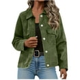 thumbnail image 1 of HBGVBA Womens Winter Coats,Plus Size Warm Jackets for Women,Women's Solid Color Fashionable Suede Short Length Notched Collar Jacket Fall Winter Outerwear, 1 of 4