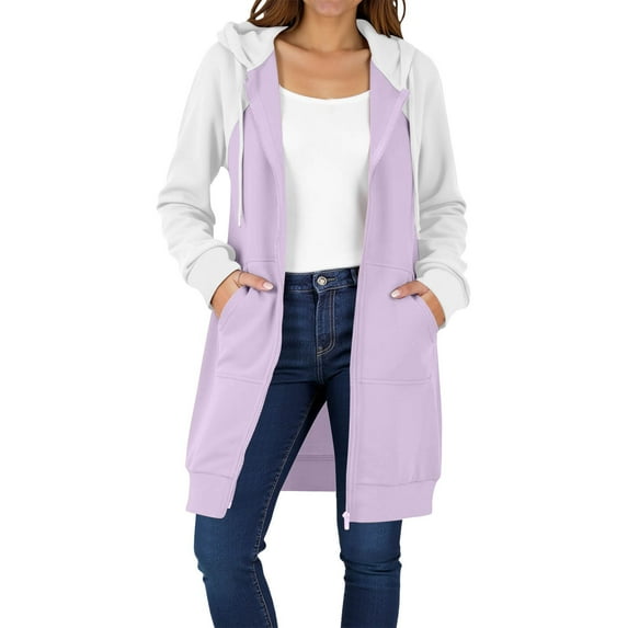 HBGVBA Womens Winter Coats,Plus Size Warm Jackets for Women,Women's Color Block Long Sleeve Hooded Casual Fall Winter Lightweight Outerwear Jacket