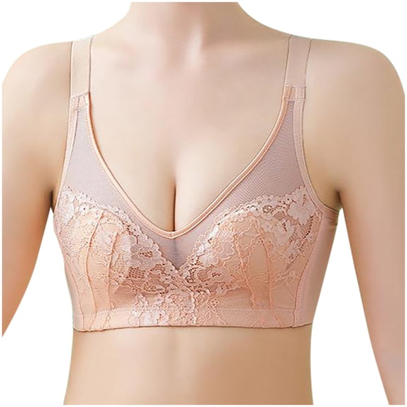 HBGVBA Womens Wireless Bras Seamless Breathable Push Up Lift Support Solid Color Bralette
