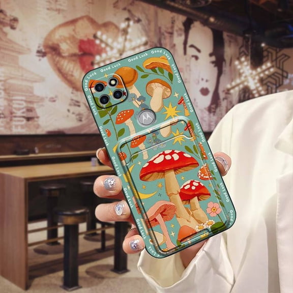 HBH-Phone Case For MOTO G 5G/One 5G Ace, TPU Cartoon Fashion Design Dirt-resistant Silicone Cute Durable Cover Waterproof Shockproof Anti-dust Card bag Full wrap protective Soft case