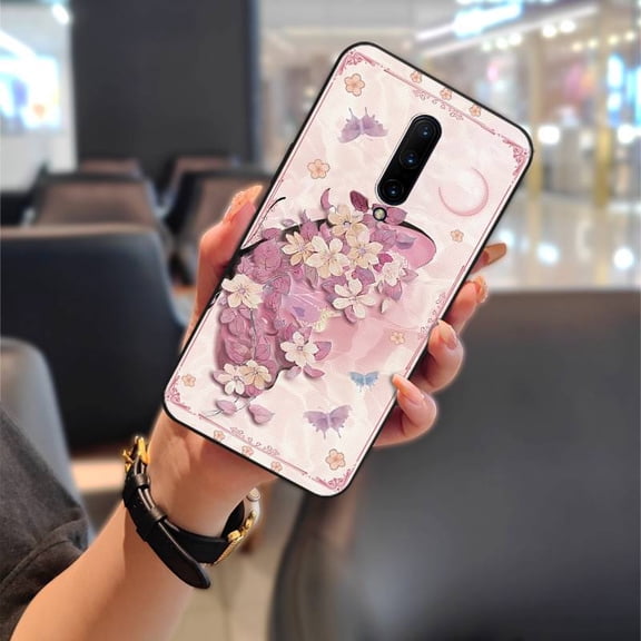 HBH-Phone Case For OnePlus 7 Pro/1+7 Pro, Phone Pouch Anti-knock Anti-dust Shockproof Full wrap Waterproof TPU Silicone Fashion Design Graffiti Soft case Cartoon flower Protective Cute