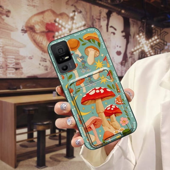 HBH-Phone Case For TCL 40XE 5G/40X 5G/40NxtPaper 5G, Full wrap Fashion Design Graffiti Cover Silicone Cute protective Anti-dust Card bag Anti-knock Cartoon Card slot Durable Back Cover