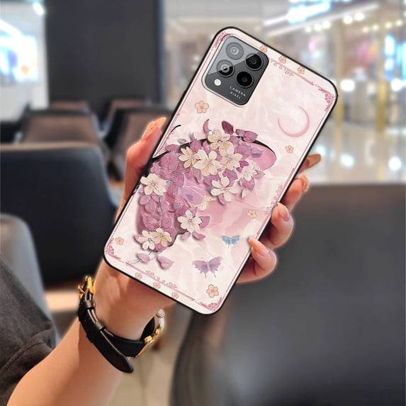 HBH-Phone Case For TCL T-Mobile Revvl6 Pro/T Phone Pro, Soft case flower Protective Cartoon Waterproof Dirt-resistant Full wrap Cute Durable Shockproof Anti-dust Silicone TPU Graffiti