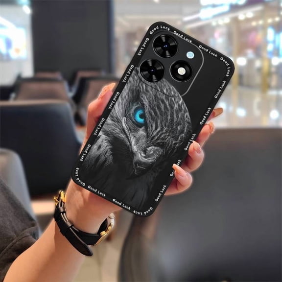 HBH-Phone Case For Tecno Spark Go 2024/Spark20C/BG6/POP8, protective Cute Anti-knock Full wrap Shockproof Silicone Cartoon Anti-dust Fashion Design Cover Durable TPU Dirt-resistant