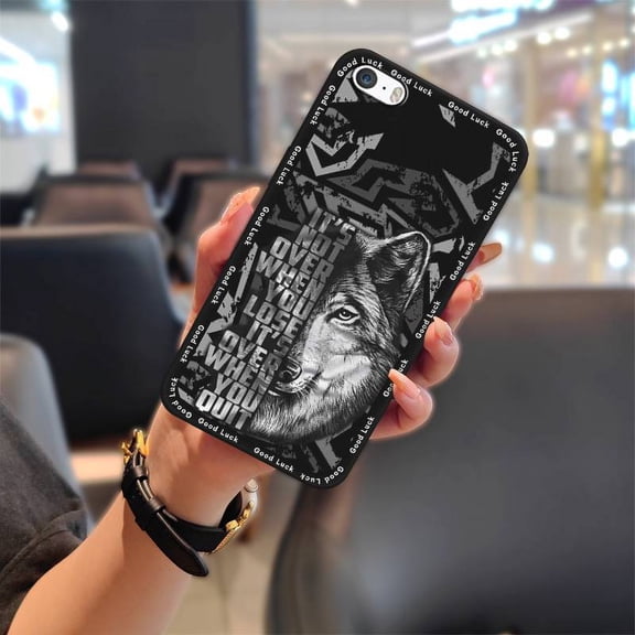 HBH-Phone Case For iphone 5/5S/SE/ip5/ip5S/ipSE, Graffiti Protective Soft case Waterproof Dirt-resistant Phone Protector Full wrap Silicone Back Cover TPU Cute Cartoon Durable Anti-dust