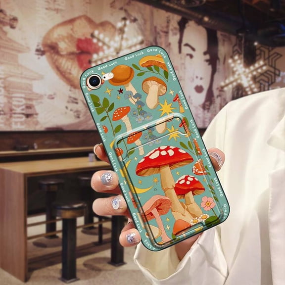 HBH-Phone Case For iphone 7/8/SE 2020/2022/SE2/SE3/ip7/ip8, Cover Cute Soft case Card bag Dirt-resistant Waterproof protective TPU Cartoon Durable Shockproof Anti-dust Fashion Design