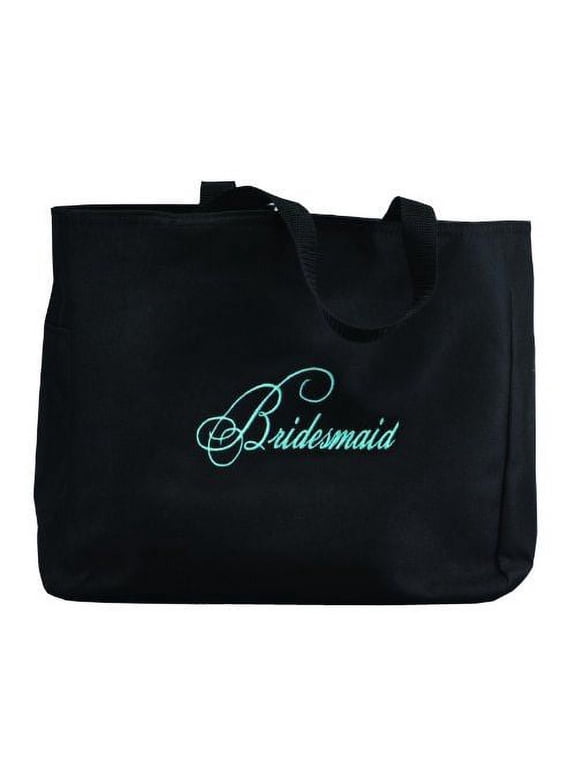 Bridal Party Tote Bag-Bridesmaid (Black/Diamond)