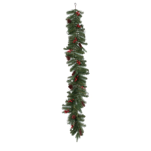 HBICUIH Christmas Pinecone Berry Vine,70.87In Soft Rubber for Fireplace Porch Holiday Natural Winter Hanging Decor