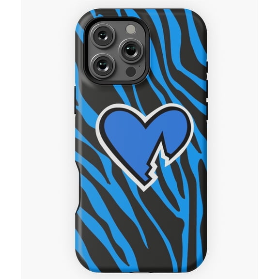 HBK Zebra Heart Phone Case for iPhone 16 15 14 13 12 11 Pro Max