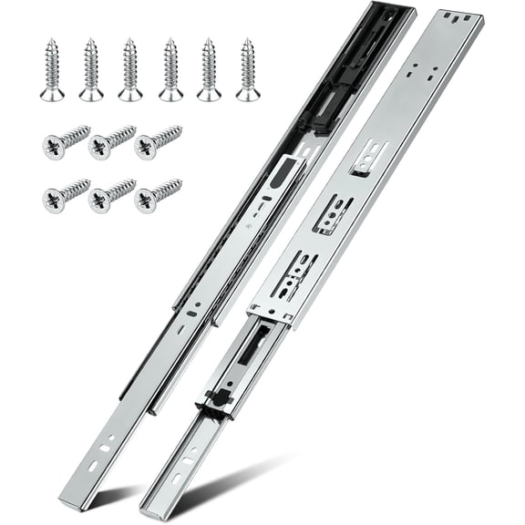 HBL 10 Pairs | Soft Close Drawer Slides 22 inch, Heavy Duty Cabinet Replacement - Ball Bearing Full Extension, 200 LB Capacity, Made of Cold-Rolled Steel, Rust-Resistant & Long-Lasting.