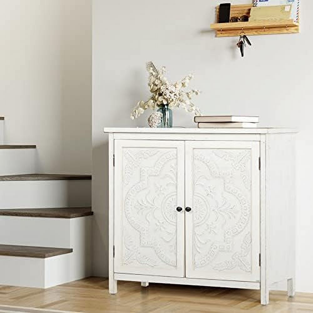 HBLUKDL Accent Cabinet with Doors - Entryway Cabinet Buffet Sideboard ...