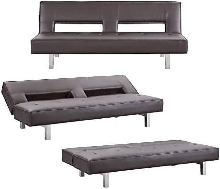 HBLUKDL Astrid Futon Sofa Bed Faux Leather Futon Couch Modern