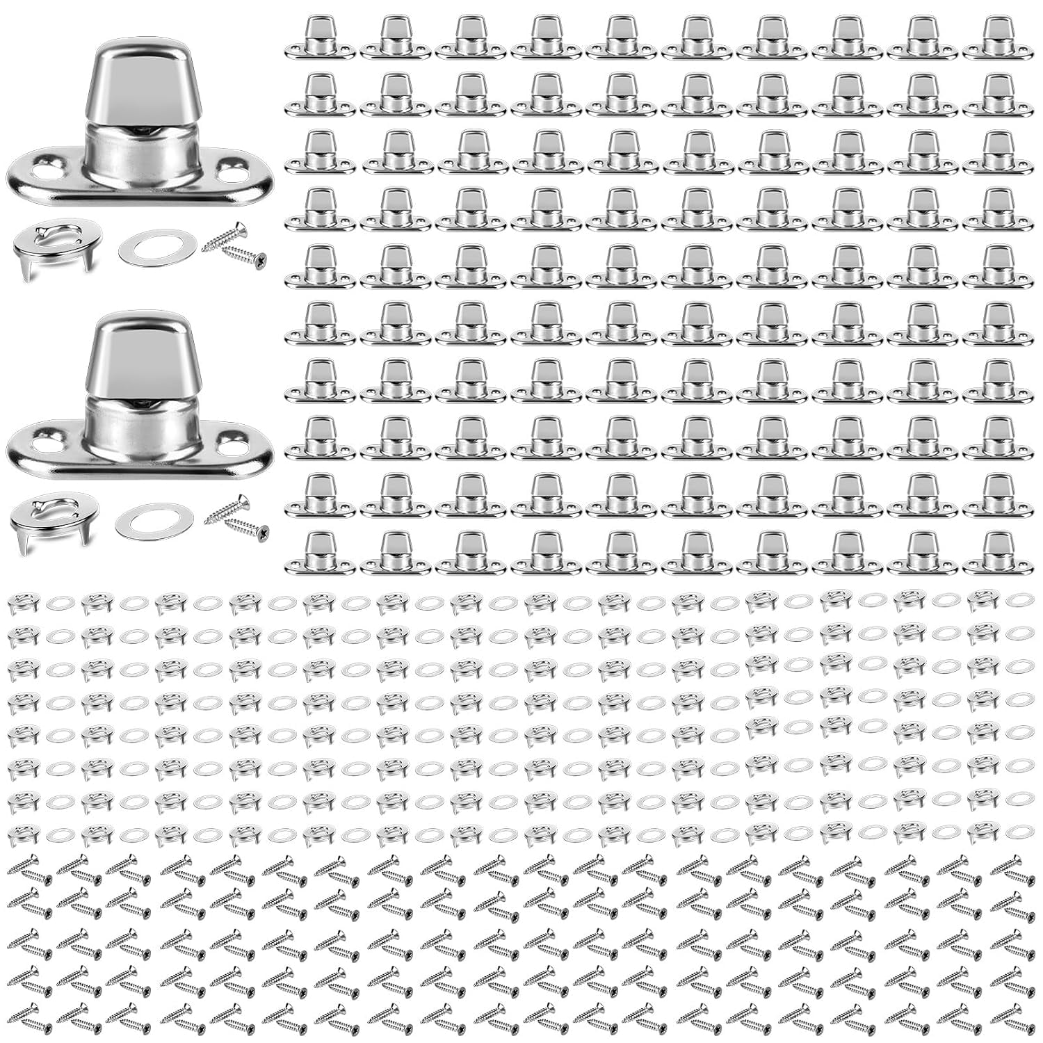 HBMYN 100 Set Grade Twist Lock Fasteners Turn Button with Eyelet and ...