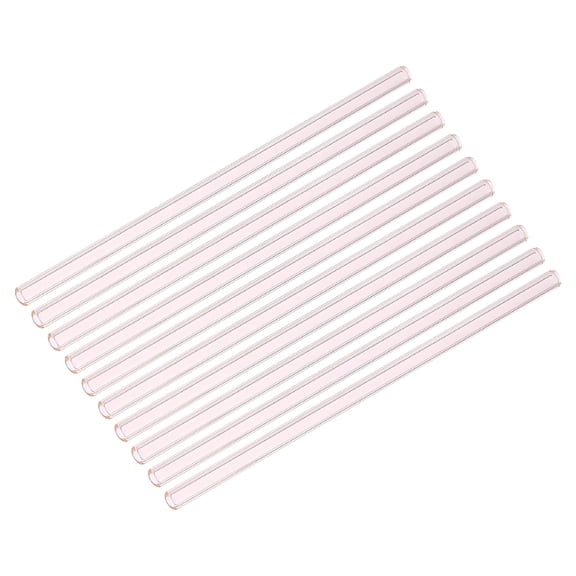 HBMYN 12-Pack 8-Inch Borosilicate Glass Tubes Long Glass Pipes for Glass Blowing, Diy Projects & Industrial Use, Durable & Heat-Resistant
