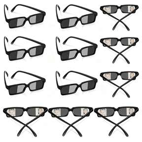 HBMYN 12 Pack Rear View Mirror Sunglasses Real Detective Glasses for Kids | Anti Track See Behind You with Inside the Lens Mirrors Detective Gadgets Sunglasses for Personal Security Party Favor