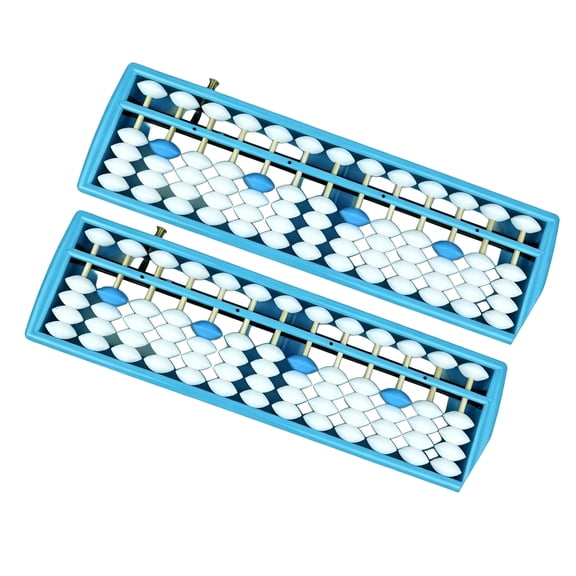 HBMYN 2026 New 2Pcs Abacus,Strain-Reducing Form Abacus for Kids Math,Glare-Free Markings Bead Arithmetic for Learning,Counting,Practice,Classroom,Blue