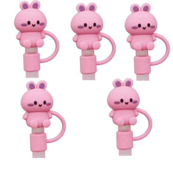 HBMYN 2026 New Straw Toppers Custom Fit Straw Covers for 9 10Mm Straws Safe Silicone Straw Covers Protective Dustproof & Animal Shaped Straw Caps for Travel Outdoor Use Home Office Kids' Beverages