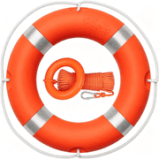 HBMYN 23"/28" Boat Safety Throw Ring with Water Floating Lifesaving Rope 50Ft Set,Professional Life Ring and Reflective Strip,Reliable Throwable Flotation Device
