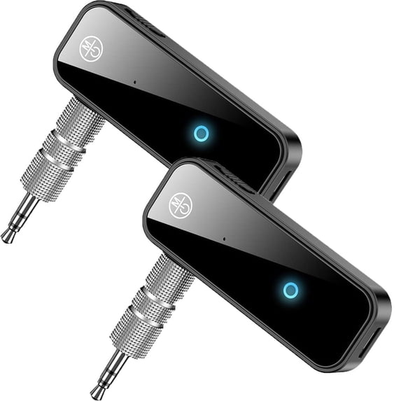 Technical Audio Receiver HBMYN 2PCS Bluetooth 5.0 Adapter 3.5mm Jack Aux Dongle,2-in-1 Wireless ...