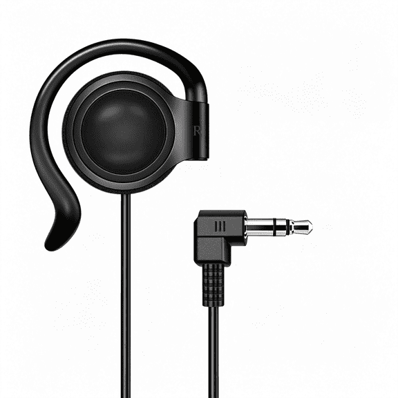 HBMYN 3.5mm Single Side Earphone Earbud Over Ear Headphone for EXD-101 ATG-100T EX-200N EX-100 Wireless Tour Guide Receiver Touring Groups Audience Radio Podcast Laptop MP3 Phone Computer(Right)