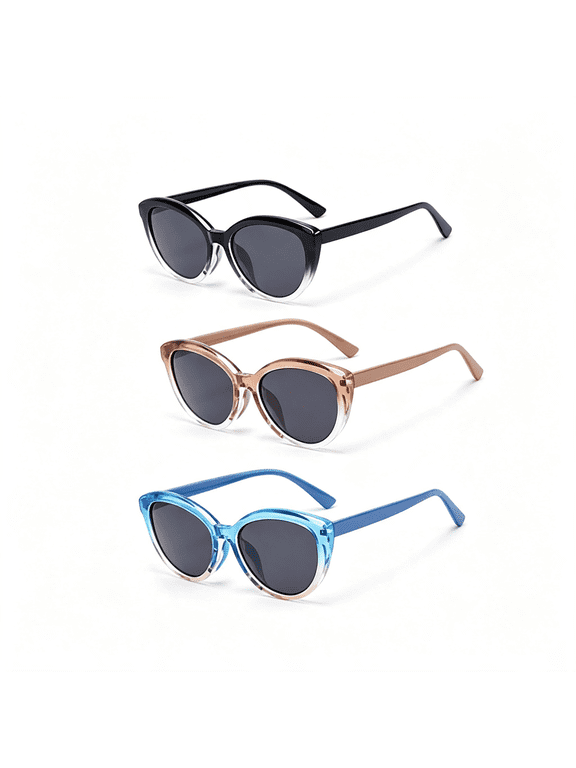 3 Pack Bifocal Reading Sunglasses for Women,2" 1 Sun Readers Glasses Spring Hinge with Uv400 Protection Bifocal Reading Glasses for Women