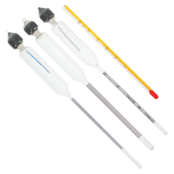 HBMYN 3 Pcs Glass Wine Hydrometer Alcohol Meter, Reusable Brewing Measure Tool for Home Winemaking, Fermentation Alcohol Content Tester with Clear Scale Readings