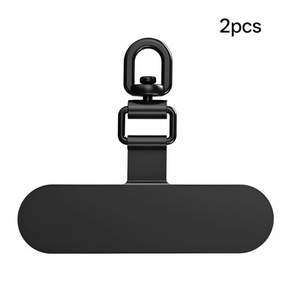 HBMYN 360 Rotating Phone Tether Tab&Lanyard Connector,44Lbs Stainless Steel Phone Clip,Universal Swivel Adapter for Straps,No-Adhesive Case Insert (Black+Black)