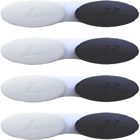 HBMYN 4 Pack Contact Lens Case Bulk Contact Lens Soak Storage Box Holder Container (Black)