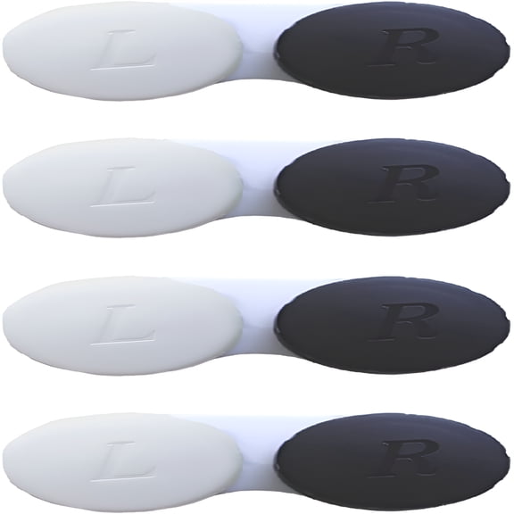 HBMYN 4 Pack Contact Lens Case Bulk Contact Lens Soak Storage Box Holder Container (Black)