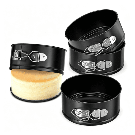 HBMYN 4 Pack Mini Springform Pan Set for Mini Cheesecake Pizza