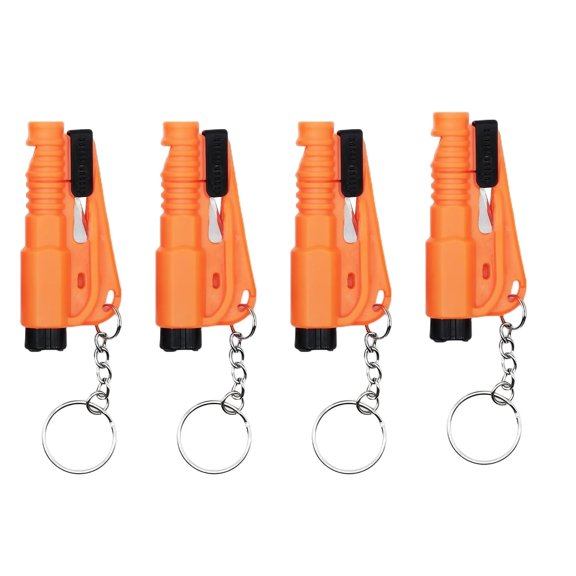 HBMYN 4 Pcs Window Breaker Seatbelt Cutter,Window Breaker,Car Window Breaker Tool,3-In-1 Glass Breaker Seatbelt Cutter and Rescue Whistle Window Breaker Seatbelt Cutter