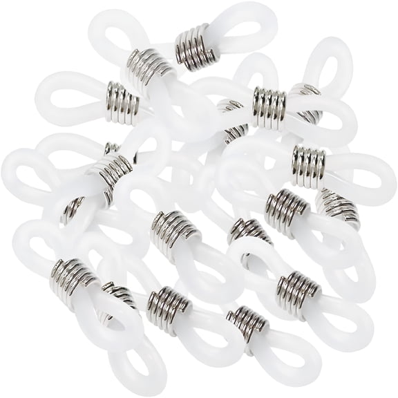 HBMYN 40 Pieces Eyeglass Chain Ends Adjustable Rubber Spectacle End Connectors for Glasses Holder Necklace Chain