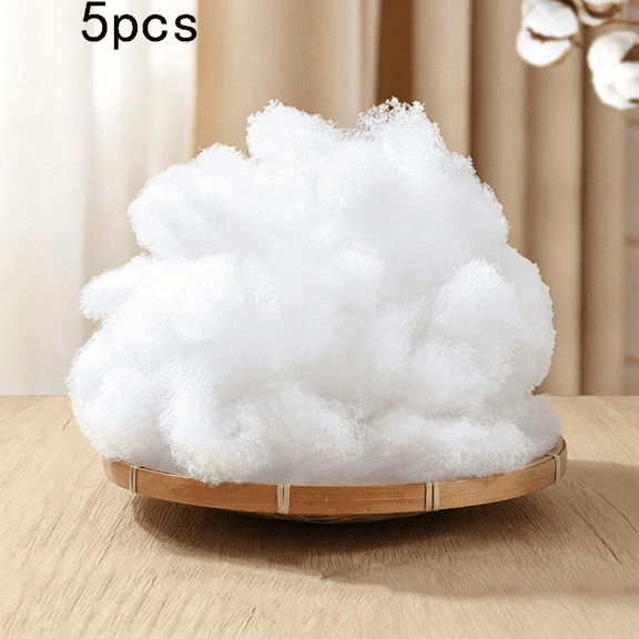 HBMYN 5Lb Soft Polyfill Stuffing,Fluffy Pillow Stuffing for Couch Cushion,Pillow | Machine Washable Polyester Fiberfill | Ideal for Stuffed Animal,Cloud Project,Crochet,Pet Bed,Craft