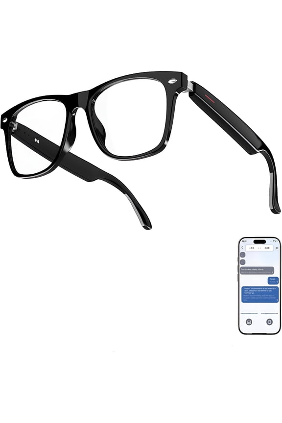 AI Smart Glasses,Bluetooth Glasses for Women Men,Translator Device 116 Languages,Blue Light Filter & Polarized UV Protection Lenses