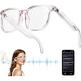 thumbnail image 1 of HBMYN Ai Translator Smart Glasses for Men Women,Bluetooth Audio Glasses with 110+ Translation,Smart Glasses Real-Time Translation,Multifunctional Bluetooth Glasses Open Ear Lightweight(White), 1 of 6