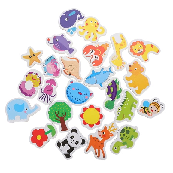 HBMYN Animal Fridge Magnet Magnets for Kids Baby Toddler 24 Pcs Whiteboard Magnetic Toy Educational Fridge Magnets Funny