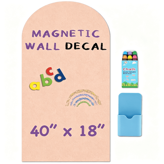 HBMYN Arch Magnetic Wall Decal - 40" X 18" Matte Finish Chalkboard Sticker for Wall - Magnetic Board for Home Magnetic Wall Decal (Camel Blush)