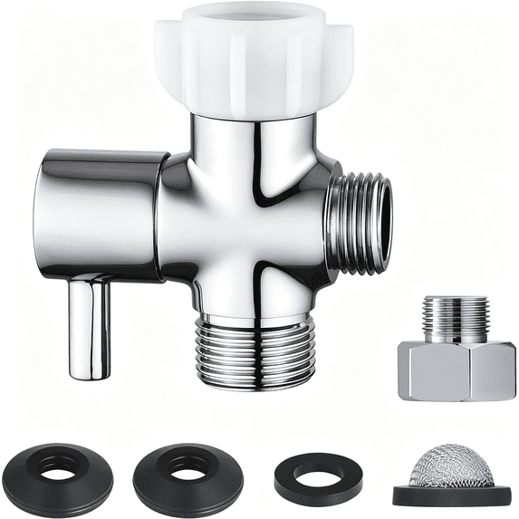 HBMYN Bidet T Adapter with Shut off Valve,Metal T Valve for Bidet 7/8 ...