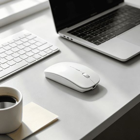 HBMYN Bluetooth Wireless Mouse for Laptop mac MacBook ipad MacBook air MacBook pro pc Desktop Computer Windows Chromebook Notebook wireless mouse for ipad (White)